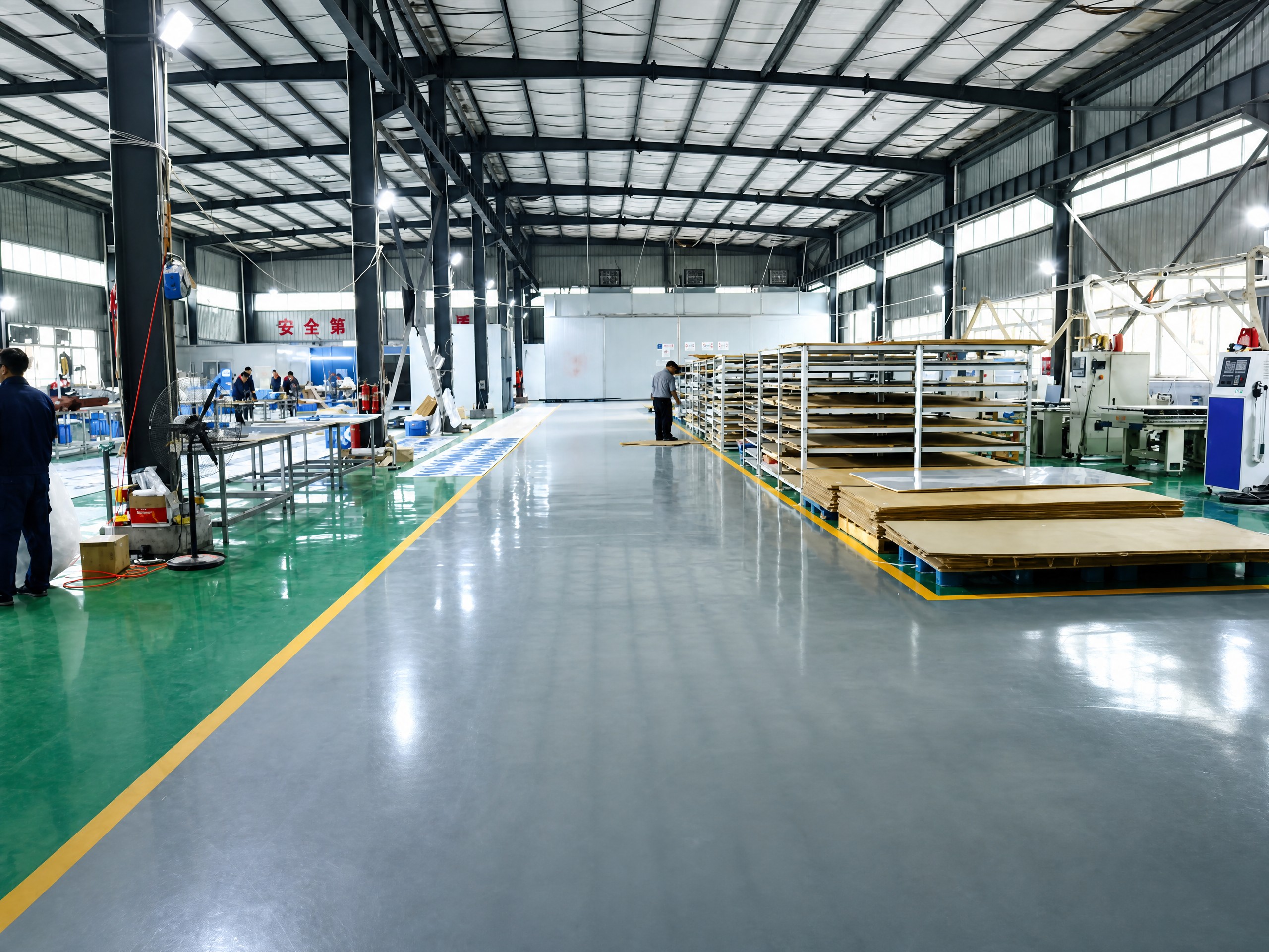 Production equipment on the Carrey Sign factory floor